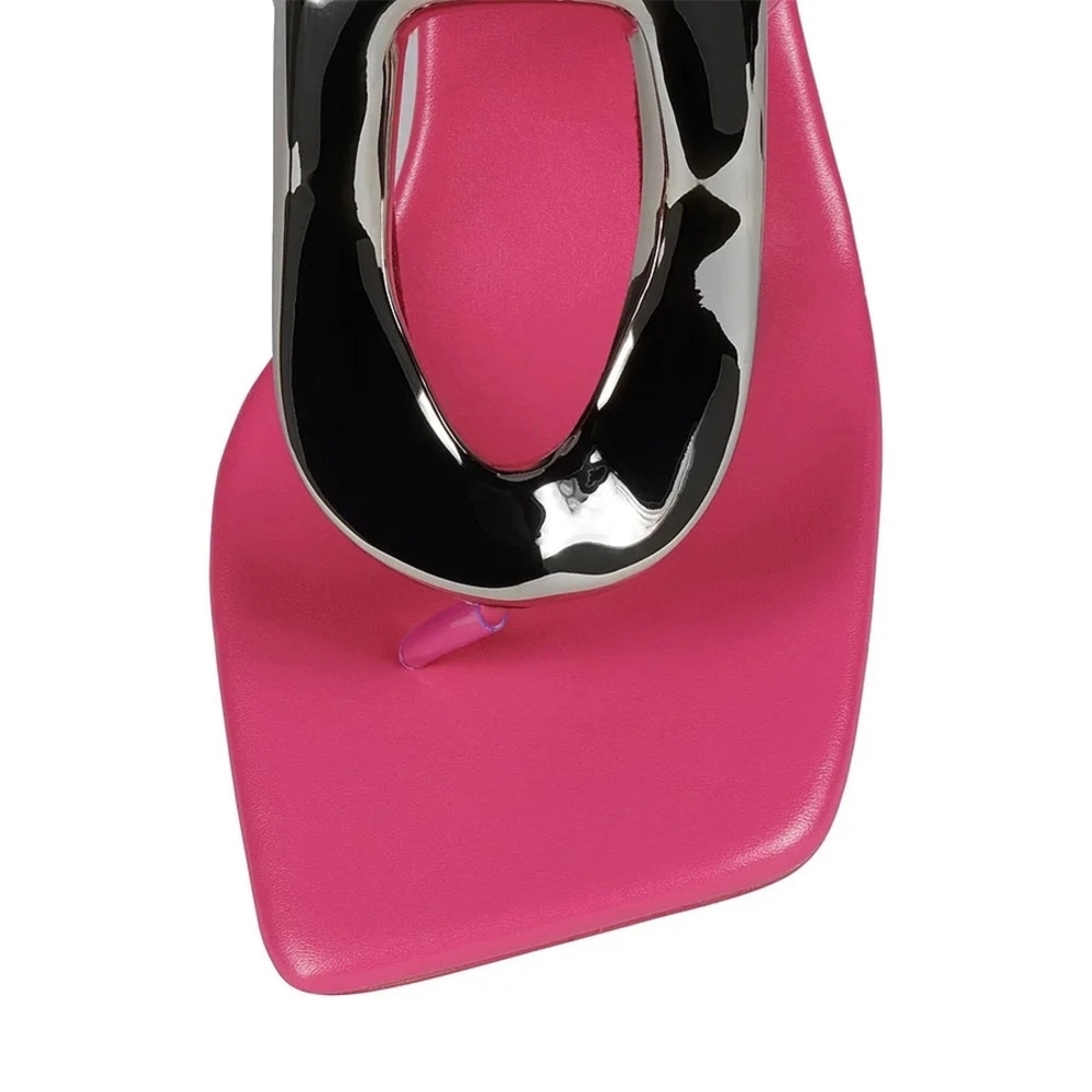 Jeffrey Campbell Pink Sandals with Silver Accent - Picture 4 of 9
